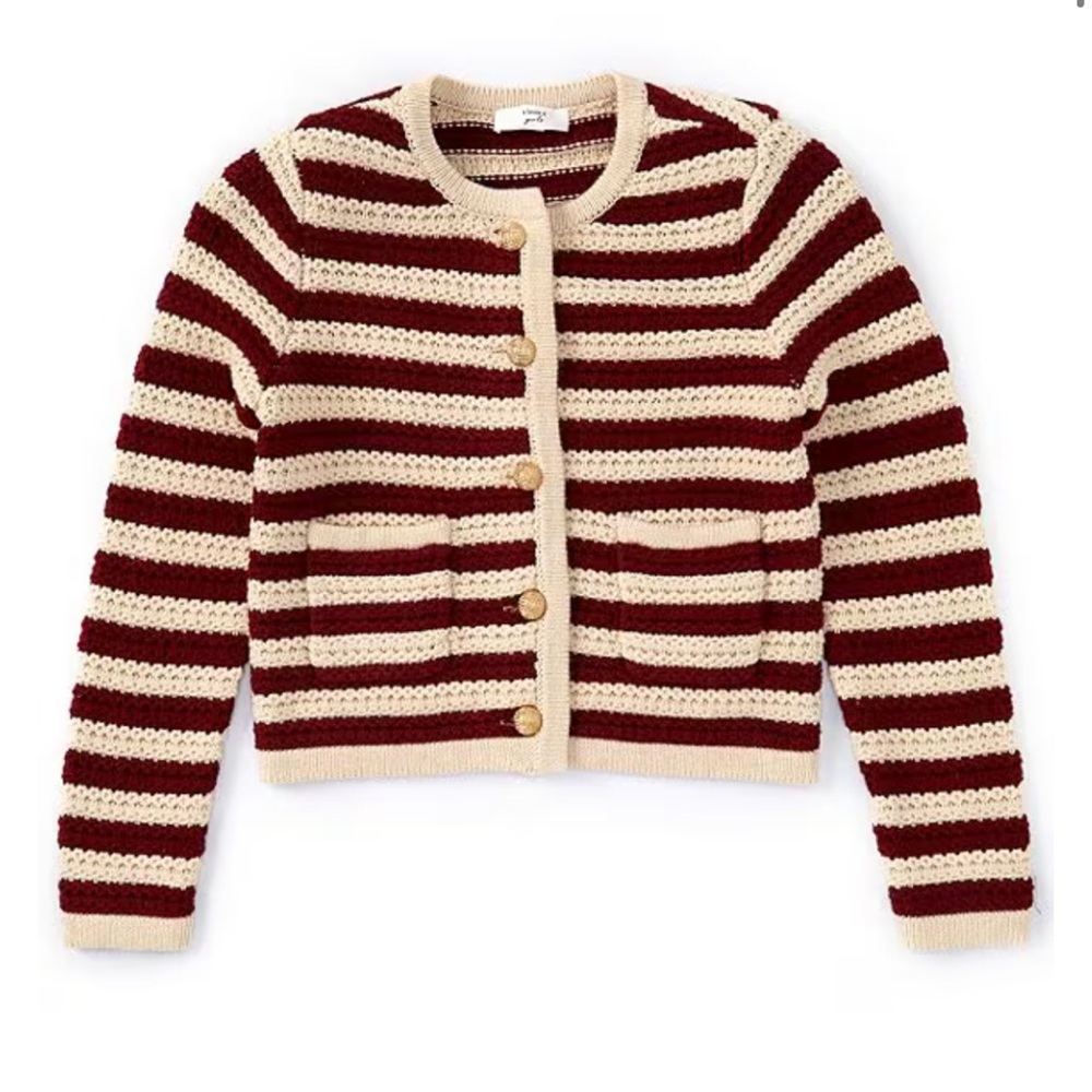 A Loves A Big Girls 7-16 Long Sleeve Button Front Cardigan brand new with tags